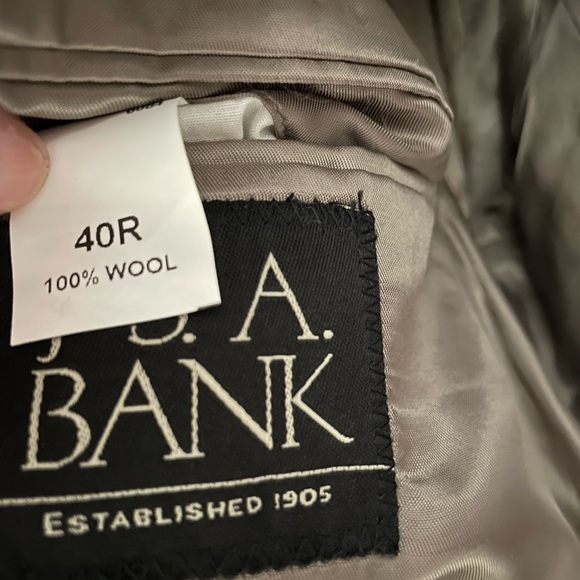 SALE 40R Jos A Bank mens wool jacket sport coat Houndstooth EUC - Picture 8 of 9